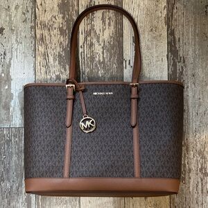 Michael Kors Brown and Tan Tote Bag